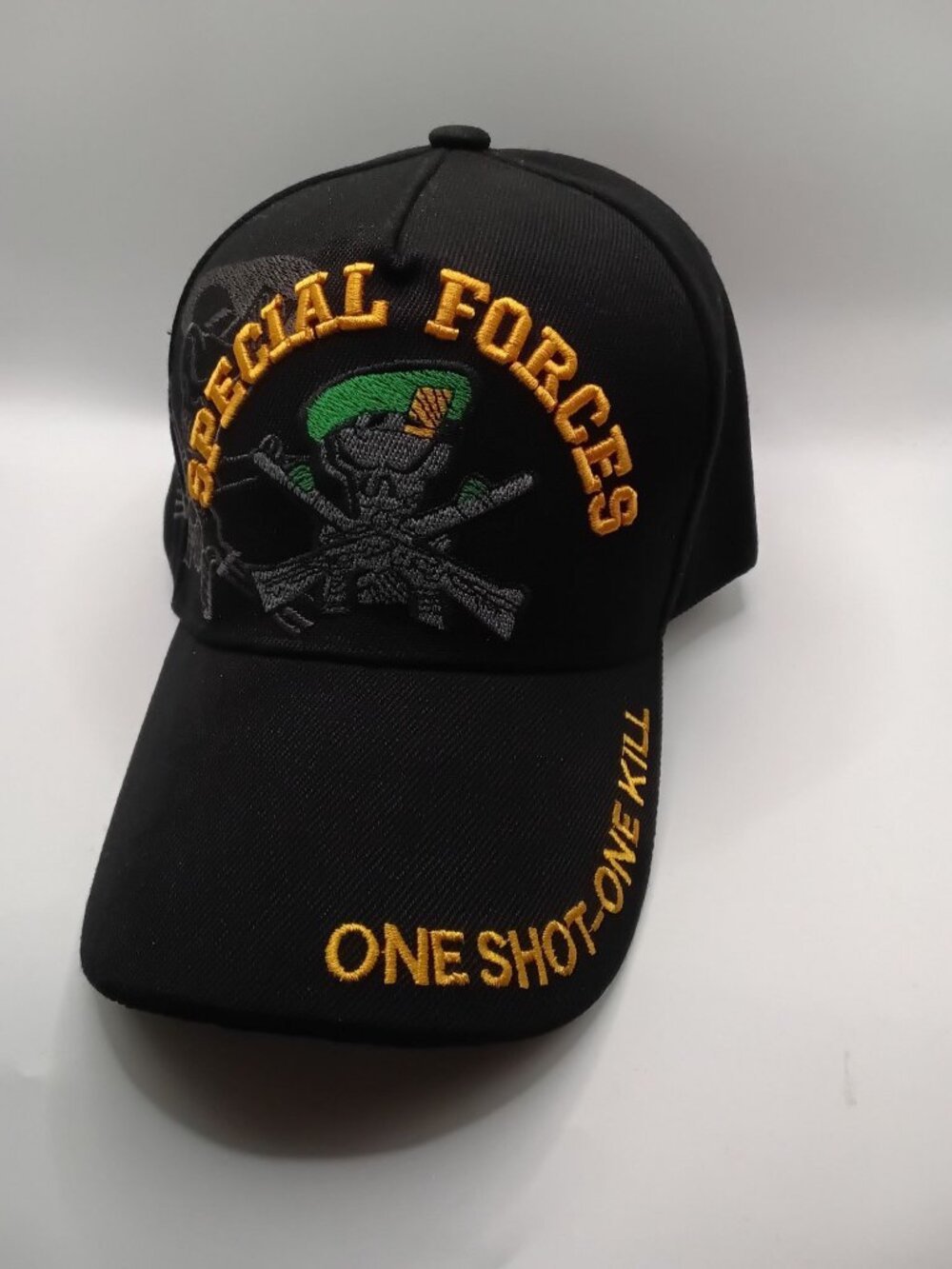 SPECIAL FORCES Baseball Hat Cap ONE SHOT one Kill Curved Brim Strapback
